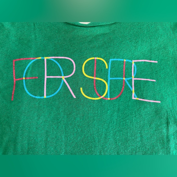 LIKE NEW - MOTHER - The Sinful Wash Golf Green For Sure Crewneck Tee - Sz Large - Picture 8 of 12